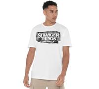 WHITELISTED Stranger Things Punk Logo Unisex T Shirt, White, XXX-Large, 3XL