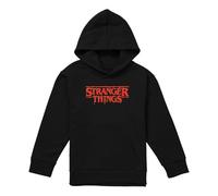 WHITELISTED Stranger Things Red Drip Logo Youth Boy/Girls Pull-Over Hoodie, Black Hooded Sweatshirt, 9-11 Ans Unisex Kids