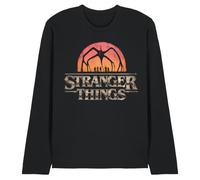 WHITELISTED Stranger Things Sunset Logo Unisex Long Sleeve T Shirt, Black, XL