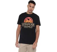 WHITELISTED Stranger Things Sunset Logo Unisex T Shirt, Black