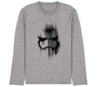 WHITELISTED T-Shirt Unisexe à Manches Longues avec Masque de Soldat, Athletic chiné, M