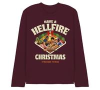 WHITELISTED T-Shirt Unisexe à Manches Longues Stranger Things Have a Hellfire Christmas Festive Board Games - Bordeaux, Bordeaux, M