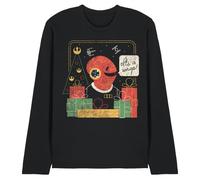 WHITELISTED T-Shirt Unisexe Star Wars rétro Noël Amiral Ackbar Wrap Trap Unisexe à Manches Longues T-Shirt Noir, Noir, L