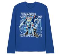 WHITELISTED Transformers Generations Retro Decepticon Soundwave 1984 Unisex Long Sleeve T Shirt, Royal, Large, Bleu Marine, L Mixte