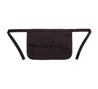 Whites A587 Tablier unisexe avec poche zippée et sangle de taille réglable pour la maison, la cuisine, le restaurant, le travail, les serveurs et les chefs, noir