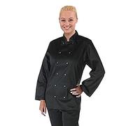 Whites Chefs Apparel A438-L Vegas Veste de chef manches longues Noir