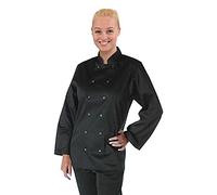 Whites Chefs Apparel A438-S Vegas Veste de chef manches longues Noir