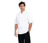 Whites Chefs Apparel B250-M Boston Vesteà manches courtes Blanc Taille M