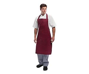 White's Chefs Apparel Tablier de cuisine en polycoton Bordeaux