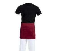 Whites Chefs Clothing BB177 Tablier de bistrot court en polycoton Bordeaux 373 x 750 mm