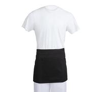 Whites Short Bistro Apron Black - 750x373mm 29.5x14.7"