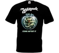 Whitesnake Come an' Get It t-Shirt Black Hard Rock Band S-5XL