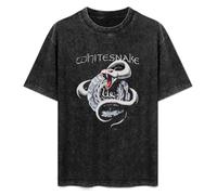Whitesnake Greatest Men's Summer Casual Wash Tee Tops Size 3XL