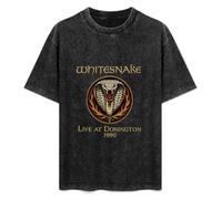 Whitesnake Live at Donington 1990 Mens T-Shirt Black Unisex Top Tee M