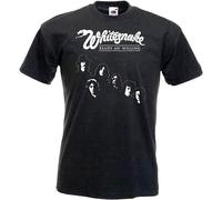 Whitesnake Ready an Willing Mens T-Shirt Hard Rock Gaming Tee Black Unisex Tee Black XL
