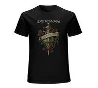 Whitesnake Restless Heart David Coverdale Mens Graphic Short Sleeve Casual T Shirt Size L