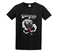 Whitesnake Rock Retro Vintage Top Music Birthday Present Unisex 100% Cotton Short-Sleeve T-Shirts Black S