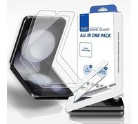 Whitestone Lot de 2 Protections d'Écran Tout-en-Un Pour Galaxy Z Flip 5 - Verre Trempé et EPU Flexible - Installation Facile