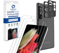Whitestone Lot de 3 + 2 films protecteurs d'écran pour Galaxy S21 Ultra