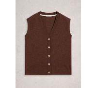 whitestuff White Stuff Nova Cotton Linen Blend Vest Brun FR 44 (EU 42)