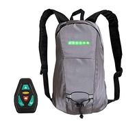 Whiteswan Sac à dos de vélo à LED clignotant avec télécommande, lumière réfléchissante, sac à dos de sport de plein air avec capacité de 15 l