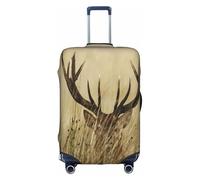 Whitetail Housse de bagage élastique lavable pour valises de 45,7 à 81,3 cm Motif cerf fauve dans la nature, blanc, M