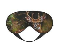 Whitetail Masque de sommeil pour homme et femme Motif cerf fauve dans la nature sauvage
