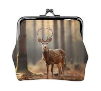 Whitetail - Petite pochette avec fermeture à glissière - Motif cerf faon dans la nature sauvage - Pour femme - Porte-monnaie pour cartes de crédit
