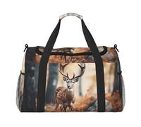 Whitetail Valise à bandoulière pour femme et homme Motif cerf fauve dans la nature Stag1, noir, One Size