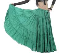 Whitewed Tribal Fusion Gypsy Circle Dance Jupes Vintage Belly Dance Costume Outfit Professional
