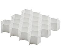 Whitmor 6025-3928 Organiseur de tiroir en nid d'abeille, 1 pièce (Lot de 1), Blanc