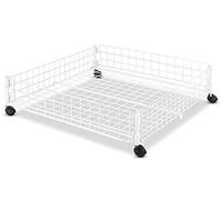 Whitmor Chariot à roulettes en fil blanc