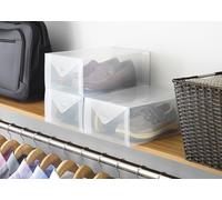 Whitmor Clear-Vue Lot de 8 boîtes à chaussures empilables pour homme Transparent