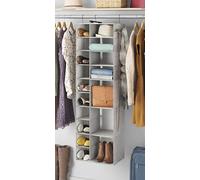 Whitmor Organiseur à suspendre pour chaussures et pulls avec crochets pour accessoires - Gris teint dans l'espace