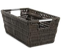 Whitmor Rattique Petite étagère Tote, Espresso, 11.42W x 6.5D x 4.53H in.
