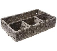 Whitmor Split 4 Section Tray-Gray Lavage, Rattique