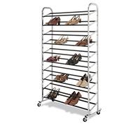 Whitmor Tour à Chaussures à 10 Niveaux, 50 Paires, chromé