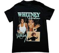 Whitney Houston Graphic Tee t Shirt Schwarz Herren Black Men t Short Sleeve Manches Courtes(Medium)