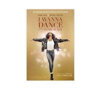 Whitney Houston I Wanna Dance with Somebody Poster sur toile pour décoration murale salon chambre 50 x 75 cm