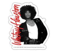 Whitney Houston Photo Et Prénom Rose Autocollant Sticker