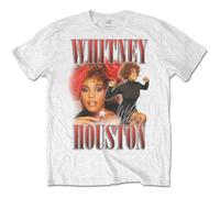 Whitney Houston - T-Shirt # XXL Unisex White # 90s Homage [Import]