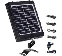 WHIY-Pannello Solare,Caricatore Impermeabile 14W 8000Mah 12V / 1.2A 9V / 1.6A 6V / 2.4A Ip54 Con Cavi Per Tutte Le Fotocamere Da Gioco Di Caccia Trail 4G 3G E Luce Led 12V Wg-8000