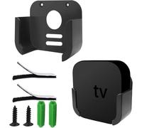 WHIY-Support De Montage Mural App Le Tv,Support Mural Pour Boîtier De Télévision,Support De Fixation Murale Pour Tv Box,Compatible Avec App Le Tv 4K Et Toutes Les Générations D'Apple Tv (Noir)