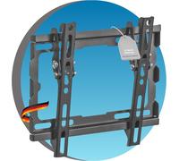 WHIY-Support Tv Mural,Max. Vesa 200X200 Mm,Max 45Kg,Universel Inclinable Pour Téléviseurs 23-43 Pouces Plats Et Incurvés,Noir