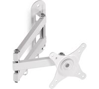 WHIY-Support Tv Mural Pour Moniteur Et Télévision Plat/Incurvé De 13-32 Pouces,Rotation À 360° Inclinaison 20°,Vesa 75X75 / 100X100Mm Jusqu'À 13 Kg,Support Mural Tv,Blanc,Ma2720W