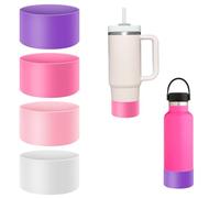 WhizNook 4 Pièces Manchon de Protection en Silicone pour Gourde Isotherme, Manchon de Protection pour Bouteille de Sport pour Stanley Quencher Adventure 40oz et Stanley IceFlow 20oz 30oz