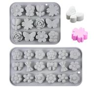 WhizNook moul à fleurs en silicone 2 pièces NoStick Fodat