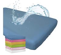 WhizProducts Drap housse avec protège-matelas intégré 70x140cm (Bleu) pour lit bébé