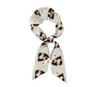 WHJDPP Adorable écharpe tendance pour femme avec image de petit panda, style polyvalent, doux et soyeux pour les rendez-vous, les voyages