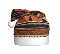 WHJDPP African National Patterns Picture Chapeau de Noël en peluche pour homme et femme